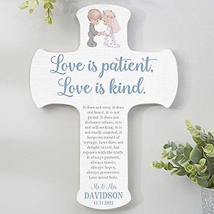 Precious Moments Wedding Personalized Heart Ornament - 2 Sided Matte