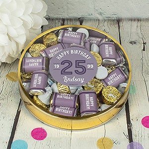 Modern Birthday For Her Personalized Large Hersheys  Reeses Mix Tin - 32622D-L