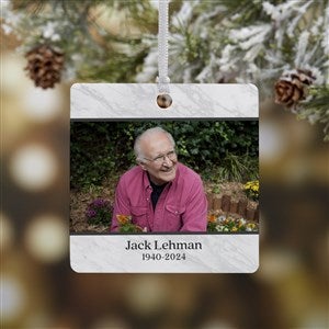 Photo Memorial Personalized Square Ornament- 2.75 Metal - 1 Sided - 32701-1M