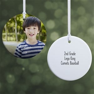Through the Years Personalized Photo Ornament- 2.85 Glossy - 2 Sided - 32716-2S