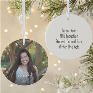 Through the Years Personalized Photo Ornament - 2 Sided Matte - 32716-2L
