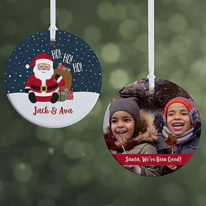 Weve Been Good Santa Personalized Photo Ornament - 2 Sided Glossy - 32719-2S