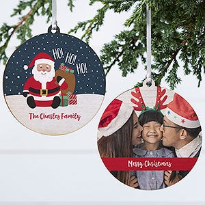 Weve Been Good Santa Personalized Photo Ornament - 2 Sided Wood - 32719-2W