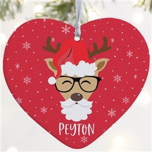 Build Your Own Reindeer Personalized Heart Ornament- 4 Matte - 1 Sided - 32722-1L