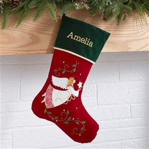 Traditional Christmas Angel Personalized Christmas Stockings - 32747-A