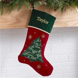 Traditional Christmas Tree Personalized Christmas Stockings - 32747-T