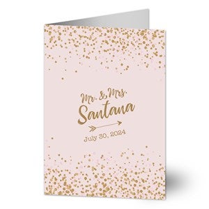 Sparkling Love Personalized Wedding Greeting Card - Signature - 32752