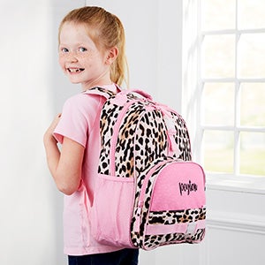 Leopard Print Personalized Backpack by Stephen Joseph