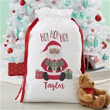 Santa Personalized Canvas Drawstring Santa Sack - 32805