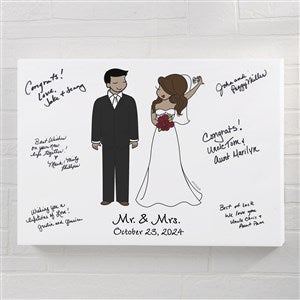 Wedding Couple philoSophies Guest Book Personalized Canvas Print - 12x18 - 32851-S