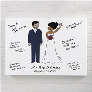 Wedding Couple philoSophies® Guest Book Personalized Canvas Print - 20 x 30 - 32851-L