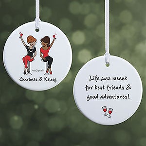 Best Friends philoSophies Personalized Ornament - 21 Sided Glossy - 32870-2