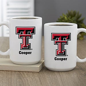 NCAA Texas Tech Red Raiders Personalized Coffee Mug 15 oz. - White - 33015-L