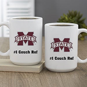 NCAA Mississippi State Bulldogs Personalized Coffee Mug 15 oz. - White - 33032-L