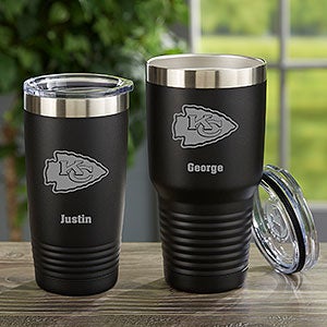 NFL San Francisco 49ers Personalized 30 oz Black Stainless Steel Tumbler