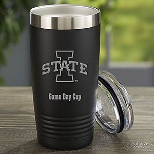 NCAA Iowa State Cyclones Personalized 20 oz. Black Stainless Steel Tumbler - 33156-B