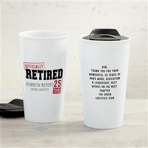 Officially Retired Personalized 12 oz. Double-Walled Ceramic Travel Mug - 33211