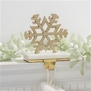 Metal  Marble Snowflake Christmas Stocking Holder - 33322-S