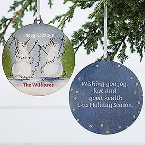 Snow Couple Personalized Ornament - 3333-2W