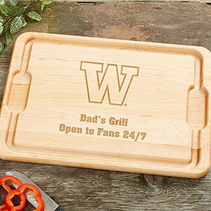 NCAA Wisconsin Badgers Personalized Hardwood Cutting Board- 12x17 - 33349
