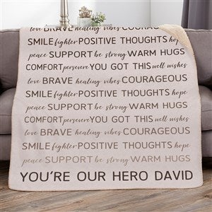 Words of Encouragement Personalized 60x80 Sherpa Blanket - 33353-SL