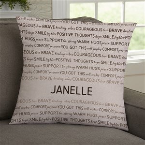 Words of Encouragement Personalized 18 Throw Pillow - 33354-L