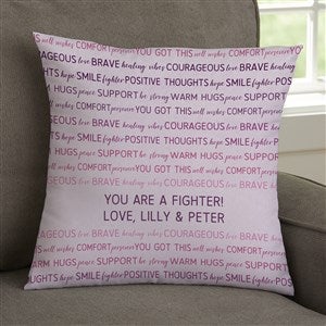 Words of Encouragement Personalized 14 Velvet Throw Pillow - 33354-SV