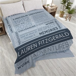 My Retirement Personalized 90x108 Plush King Fleece Blanket - 33362-K