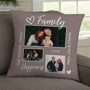 For Her Photo Collage Personalized 18 Velvet Throw Pillow - 33385-LV