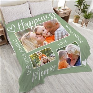 Photo Collage For Grandparents Personalized 90x108 Plush King Fleece Blanket - 33386-K