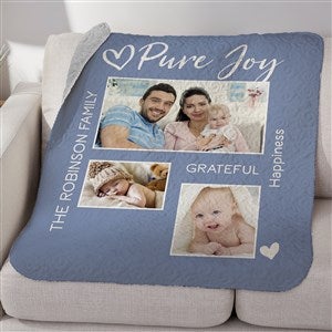 Baby Photo Collage Personalized Photo 30x40 Quilted Blanket - 33391-SQ