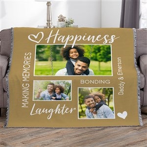 Photo Collage For Him Personalized 50x60 Woven Throw - 33392-A