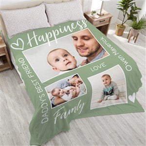 Photo Collage For Him Personalized Photo 90x108 Plush King Fleece Blanket - 33392-K