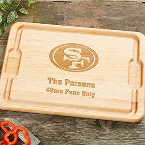 NFL San Francisco 49ers Personalized Hardwood Cutting Board- 12x17 - 33425