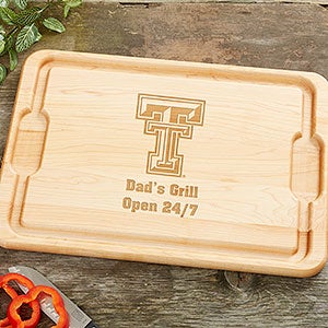 NCAA Texas Tech Red Raiders Personalized Hardwood Cutting Board- 12x17 - 33441