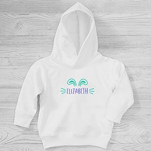 Ear-resistible Name Personalized Toddler Hooded Sweatshirt - 33445-CTHS