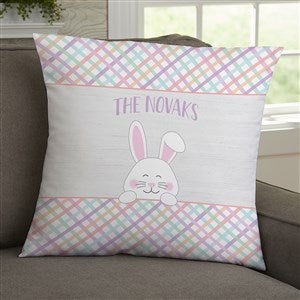 Happy Easter Eggs Personalized 18x18 Throw Pillow - 33455-L