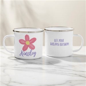 Watercolor Brights Flower Personalized Kids Enamel Mug-Large - 33539-FL