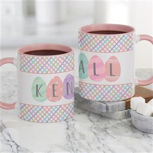 Easter Eggs Personalized Coffee Mug 11 oz Pink - 33553-P