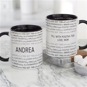 Words of Encouragement Personalized Coffee Mug 11 oz.- Black - 33556-B