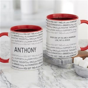 Words of Encouragement  Personalized Coffee Mug 11 oz.- Red - 33556-R