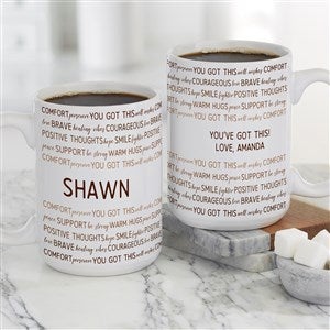 Words of Encouragement Personalized Coffee Mug 15 oz.- White - 33556-L