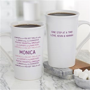 Words of Encouragement Personalized Latte Mug 16 oz.- White - 33556-U