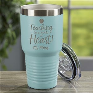 Personalized Teacher's Script Name and Dots Acrylic Clear Tumbler