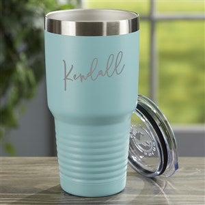 Trendy Script Name Personalized 30oz Teal Stainless Tumbler - 33565-T
