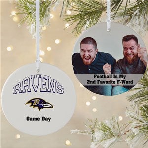 NFL Baltimore Ravens Personalized Photo Ornament - 2 Sided Matte - 33579-2L