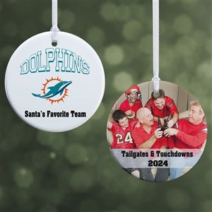 NFL Miami Dolphins Personalized Photo Ornament - 2 Sided Glossy - 33595-2S