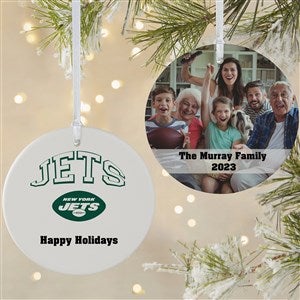 NFL New York Jets Personalized Premium Glass Ornament