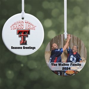 NCAA Texas Tech Red Raiders Personalized Photo Ornament-2.85 Glossy - 2 Sided - 33617-2S