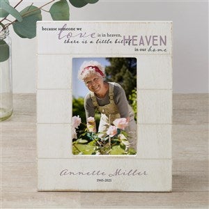 Heaven In Our Home Personalized Memorial Shiplap Frame 4x6 Vertical - 33626-4x6V